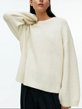 Load image into Gallery viewer, Round Neck Drop Shoulder Sweater
