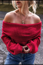 Load image into Gallery viewer, Off-Shoulder Long Sleeve Sweater
