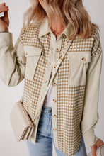 Load image into Gallery viewer, Houndstooth Button Up Long Sleeve Jacket
