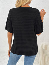 Load image into Gallery viewer, Round Neck Half Sleeve Knit Top
