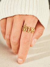 Load image into Gallery viewer, LOVE 18K Gold-Plated 925 Sterling Silver Ring
