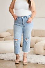 Load image into Gallery viewer, RFM Full Size Tummy Control High Waist Raw Hem Distressed Jeans
