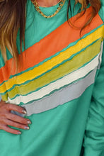 Load image into Gallery viewer, Contrast Round Neck Long Sleeve Sweatshirt
