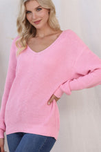 Load image into Gallery viewer, V-Neck Drop Shoulder Sweater
