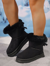 Load image into Gallery viewer, Faux Fur Suede Round Toe Boots
