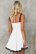 Load image into Gallery viewer, Contrast Trim Square Neck Mini Dress
