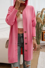 Load image into Gallery viewer, Button Up Long Sleeve Hooded Cardigan
