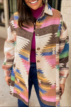 Load image into Gallery viewer, Geometric Button Up Long Sleeve Jacket

