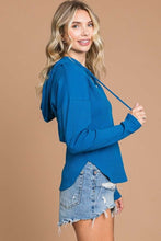 Load image into Gallery viewer, Culture Code Full Size Ribbed Zip Up Drawstring Hooded Jacket
