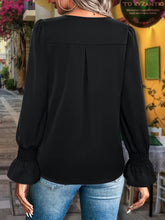 Load image into Gallery viewer, V-Neck Flounce Sleeve Blouse
