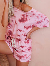 Load image into Gallery viewer, Tie-Dye Half Sleeve Top and Shorts Set
