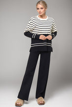 Load image into Gallery viewer, Basic Bae Striped Round Neck Long Sleeve Top and Pants Sweater Set
