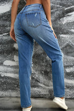 Load image into Gallery viewer, Distressed Sequin Pumpkin Jeans
