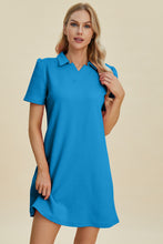 Load image into Gallery viewer, Double Take Full Size Texture Short Sleeve Dress
