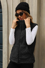 Load image into Gallery viewer, Fuzzy Plaid Texture Zip Up Vest Coat
