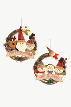 Load image into Gallery viewer, Christmas Element Rattan Wreath Ornaments
