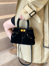 Load image into Gallery viewer, Suede Adjustable Strap Double-Use Handbag
