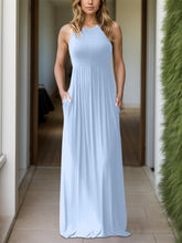 Load image into Gallery viewer, Full Size Grecian Neck Dress with Pockets
