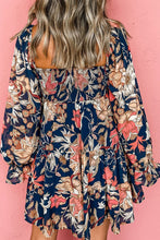Load image into Gallery viewer, Plus Size Smocked Printed Long Sleeve Dress
