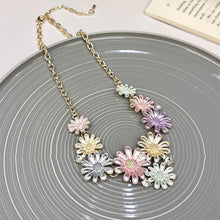 Load image into Gallery viewer, Alloy Rhinestone Daisy Necklace
