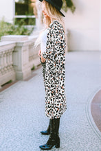 Load image into Gallery viewer, Leopard Open Front Long Sleeve Cover Up
