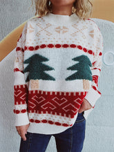 Load image into Gallery viewer, Christmas Tree Mock Neck Long Sleeve Sweater
