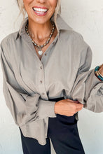 Load image into Gallery viewer, Button Down Collared Neck Long Sleeve Shirt
