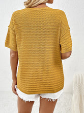 Load image into Gallery viewer, Round Neck Half Sleeve Knit Top
