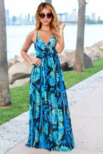 Load image into Gallery viewer, Crisscross Printed Surplice Cami Dress
