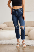 Load image into Gallery viewer, RFM Crop Dylan Full Size Tummy Control Distressed High Waist Raw Hem Jeans
