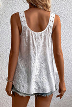 Load image into Gallery viewer, Eyelet Round Neck Wide Strap Tank
