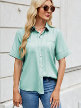 Load image into Gallery viewer, Collared Neck Short Sleeve Shirt

