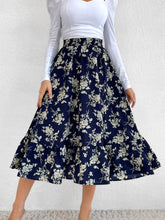 Load image into Gallery viewer, Printed Elastic Waist Midi Skirt
