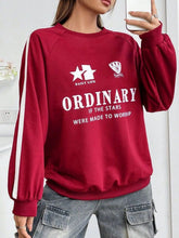 Load image into Gallery viewer, Letter Graphic Round Neck Long Sleeve Sweatshirt
