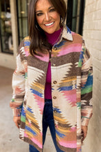 Load image into Gallery viewer, Geometric Button Up Long Sleeve Jacket
