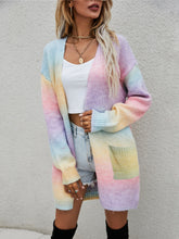 Load image into Gallery viewer, Angel Wings Full Size Pocketed Open Front Gradient Cardigan
