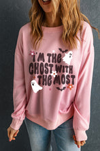 Load image into Gallery viewer, Graphic Round Neck Long Sleeve Sweatshirt
