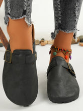 Load image into Gallery viewer, Round Toe Buckle Slip-Ons
