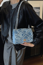 Load image into Gallery viewer, Raw Hem Denim Crossbody Bag
