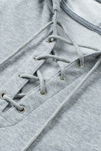 Load image into Gallery viewer, Lace Up Long Sleeve Hoodie
