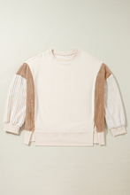 Load image into Gallery viewer, Slit Color Block Long Sleeve Sweatshirt
