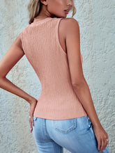 Load image into Gallery viewer, Textured Round Neck Tank
