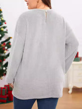 Load image into Gallery viewer, Fuzzy Round Neck Long Sleeve Top
