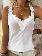 Load image into Gallery viewer, Full Size Lace Detail V-Neck Tank
