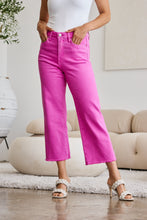 Load image into Gallery viewer, RFM Crop Chloe Full Size Tummy Control High Waist Raw Hem Jeans
