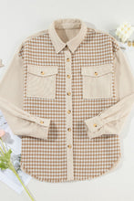 Load image into Gallery viewer, Houndstooth Button Up Long Sleeve Jacket

