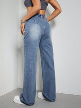 Load image into Gallery viewer, High Rise Wide Leg Jeans with Pockets
