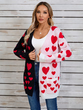 Load image into Gallery viewer, Angel Wings Heart Open Front Long Sleeve Cardigan
