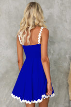 Load image into Gallery viewer, Contrast Trim Square Neck Mini Dress
