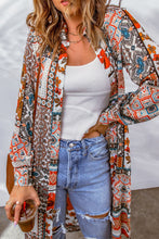 Load image into Gallery viewer, Printed Button Up Long Sleeve Cardigan
